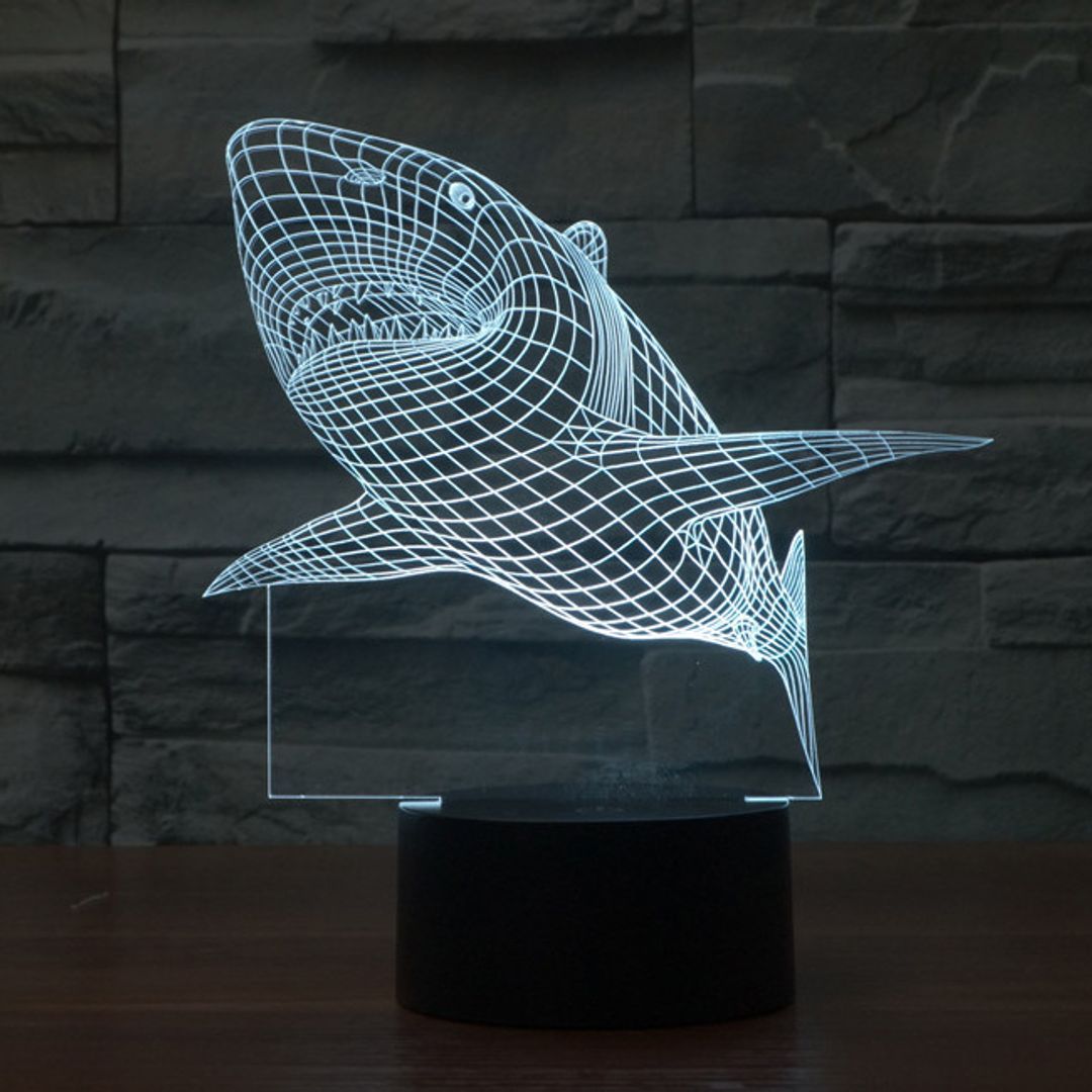 3D Лампа Акула