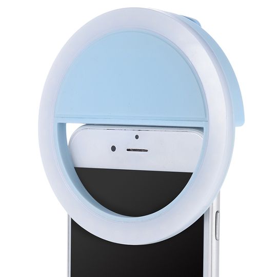                           Светодиодное кольцо для селфи Selfie Ring Light (Голубой)
