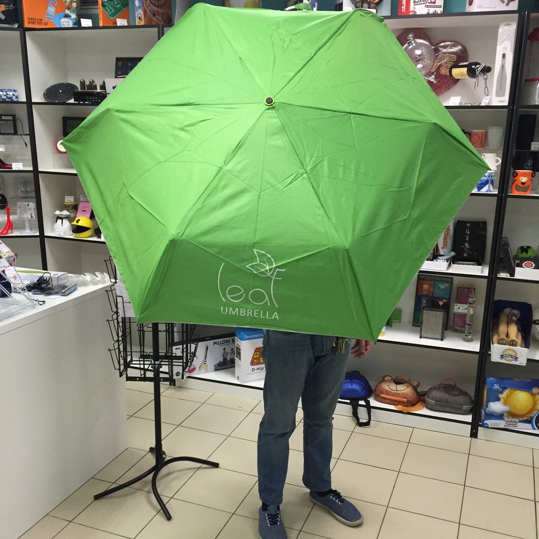 Зонт Лист Leaf Umbrella (Салатовый) Открытый Зонт Лист Leaf Umbrella (Салатовый) Открытый