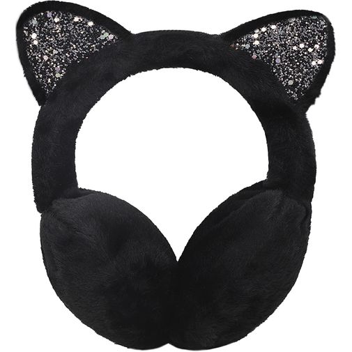 Меховые наушники Кошачьи ушки (Черный) Меховые наушники Кошачьи ушки (Черный)
