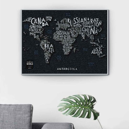 Скретч-карта мира Travel Map Letters World (на английском)