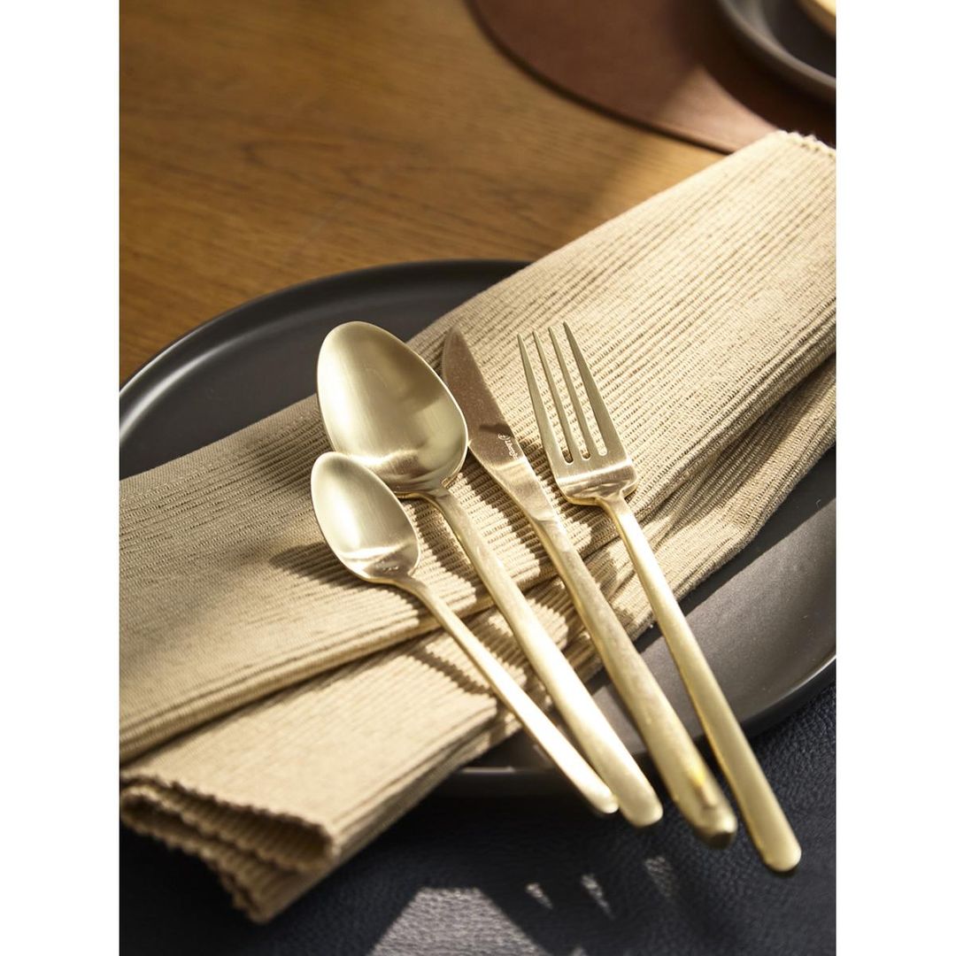 Набор столовых приборов Pure, золотистые матовые, 24 пред.