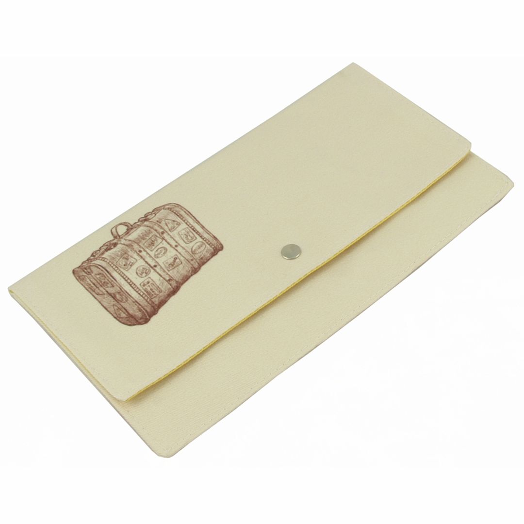 Конверт для путешествий Suitcase Застежка-кнопка Конверт для путешествий Suitcase Застежка-кнопка