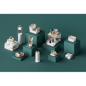 Держатель-органайзер для туалетной бумаги Bellwood (белый/натуральное дерево) Держатель-органайзер для туалетной бумаги Bellwood (белый/натуральное дерево)