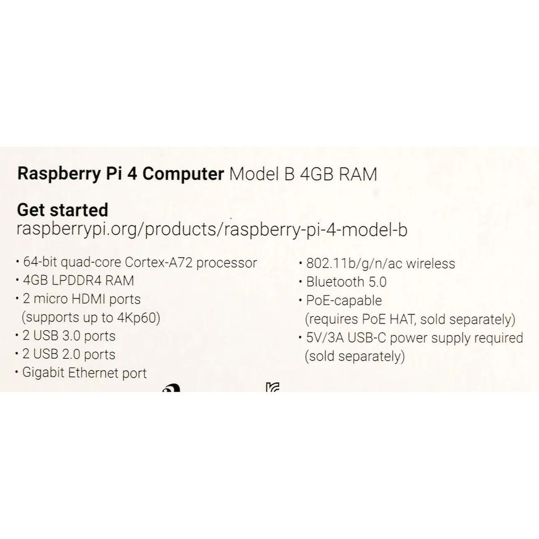 Микрокомпьютер Raspberry Pi 4 4Gb RAM Микрокомпьютер Raspberry Pi 4 4Gb RAM
