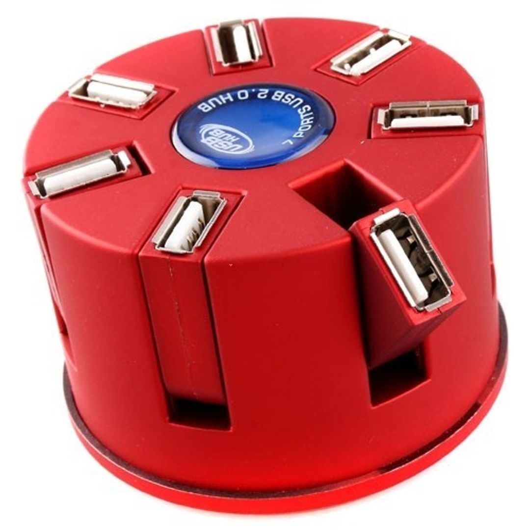 Круглый USB Хаб 7 портов черный Круглый USB Хаб 7 портов черный