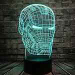 3D Лампа Голова железного человека