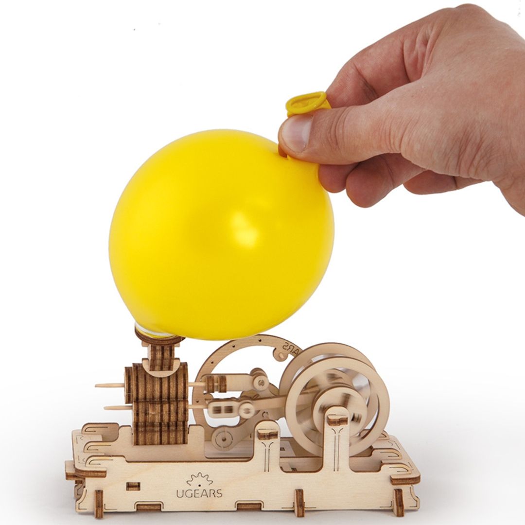 Механический 3D Пазл Ugears Пневматический двигатель Работает от воздушного шарика