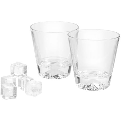 Подарочный набор Crystal Rocks (2 бокала + 6 камней для охлаждения)