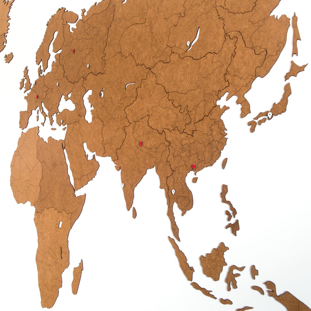 Декоративная Карта мира Wall Decoration Brown GIANT Декоративная Карта мира Wall Decoration Brown GIANT
