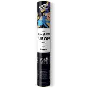 Скретч-карта Европы Travel Map Black Europe (на английском)