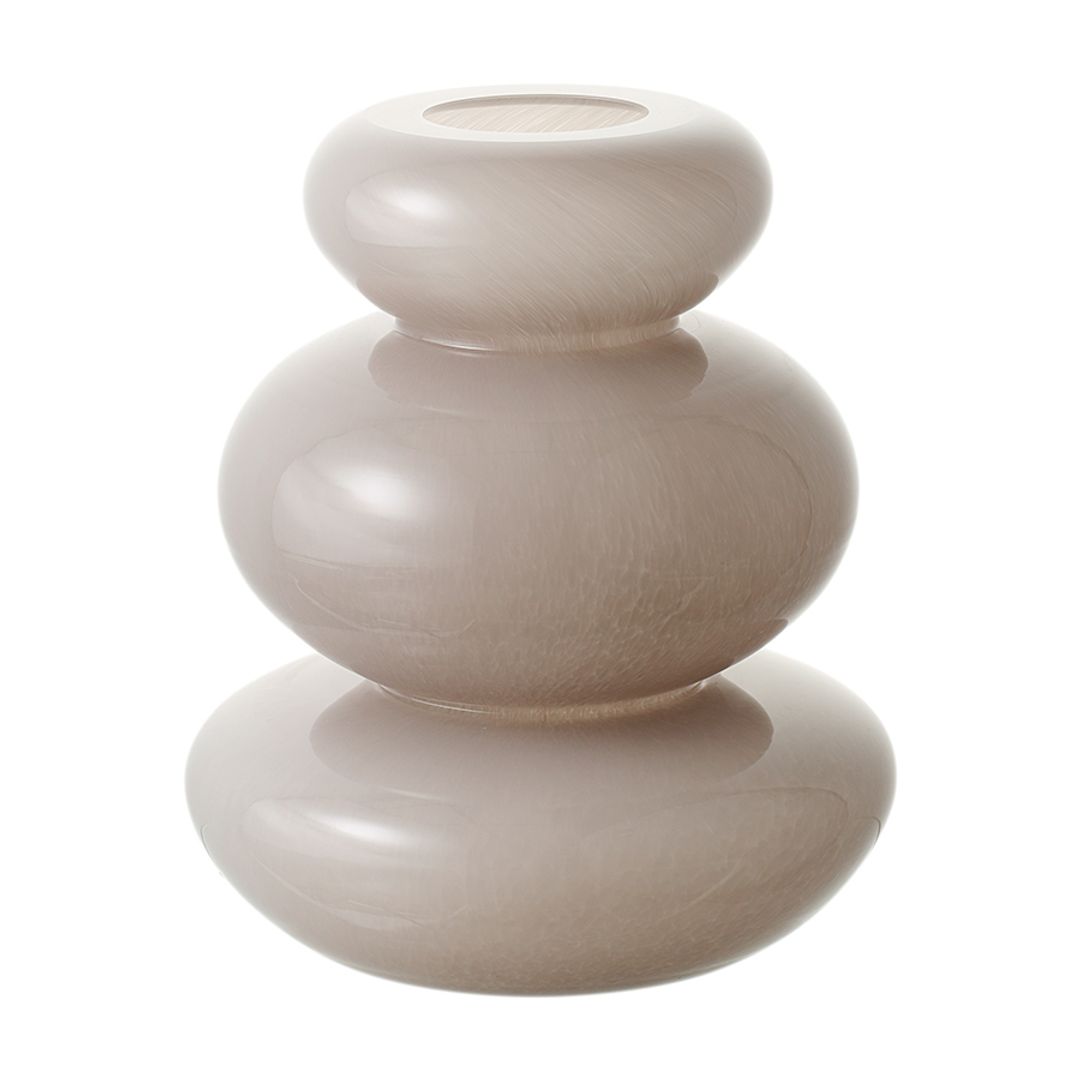 Ваза Riverstone, 20 см, жемчужно-серая