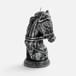 Свеча фигурная Бюст лошади (серебристый)