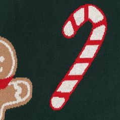 Плед из хлопка с новогодним рисунком Gingerman из коллекции New Year Essential, 130x180 см