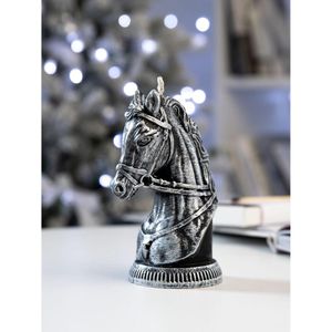 Свеча фигурная Бюст лошади (серебристый) Свеча фигурная Бюст лошади (серебристый)