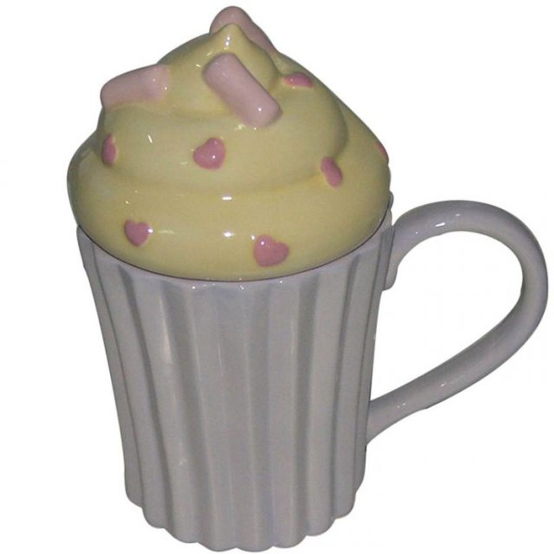 Кружка с крышкой Капкейк