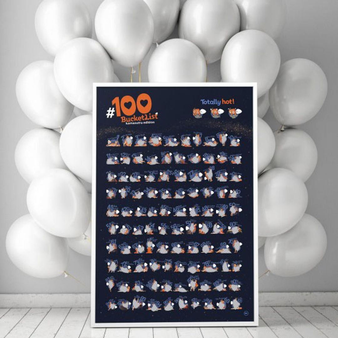 Скретч-постер 100 поз Kamasutra edition