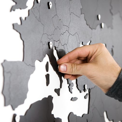 Декоративная Карта мира Wall Decoration Black GIANT