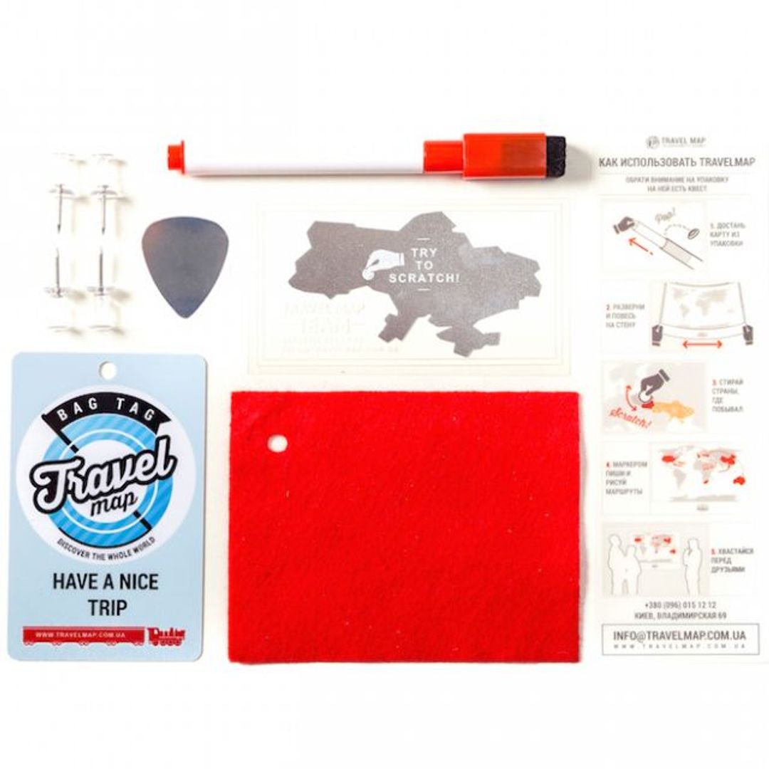 Скретч-карта мира Silver (на английском)