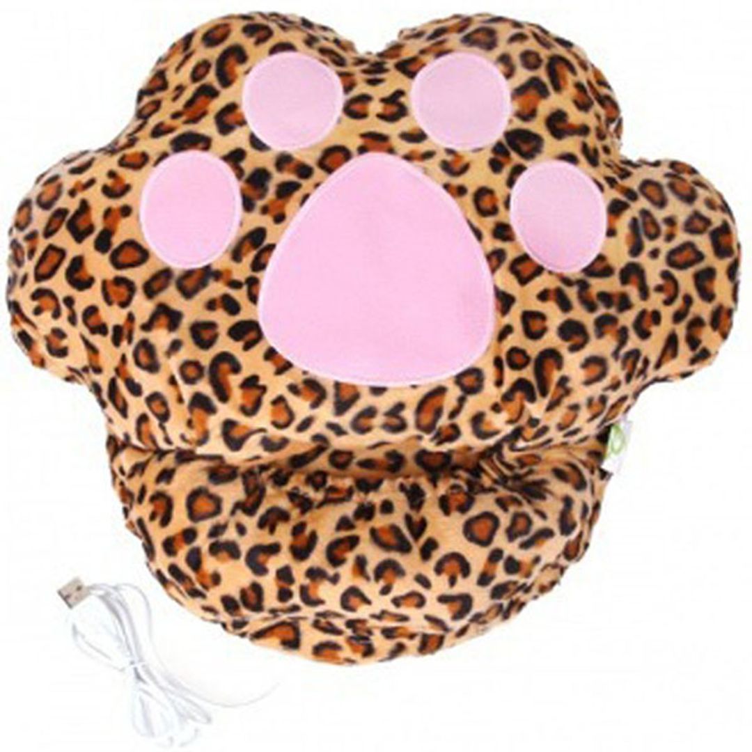 Тапок с подогревом от USB Лапа Леопардовый