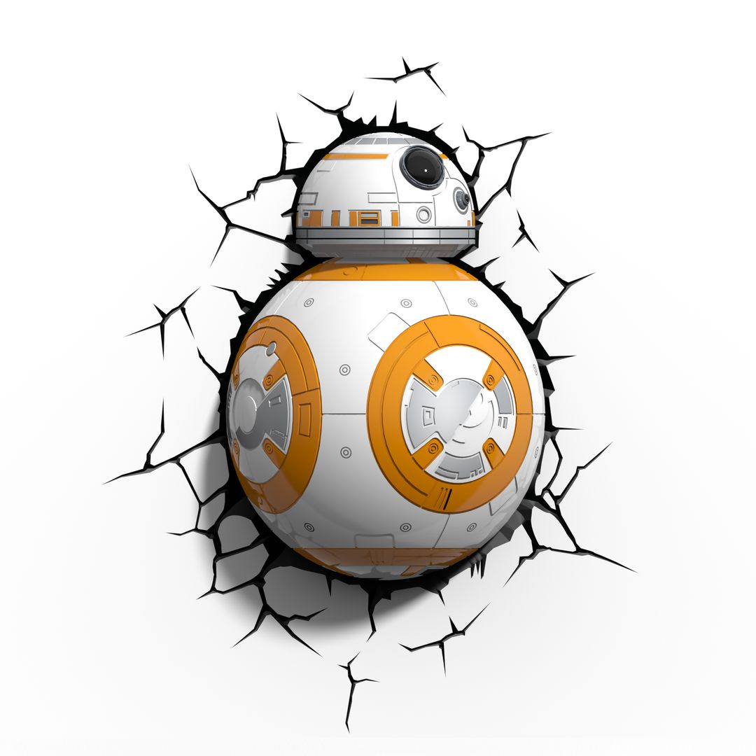 Пробивной 3D светильник Star Wars BB-8
