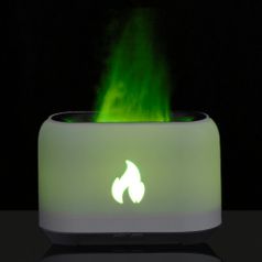 Увлажнитель-ароматизатор Fire Flick с имитацией пламени (Белый)