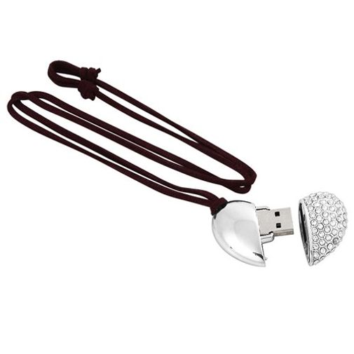Флешка Сердечко со стразами 4 Гб Флешка Сердечко со стразами 4 Гб