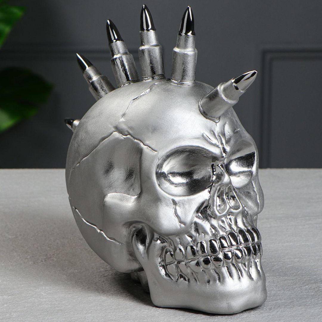 Копилка Череп с ирокезом Копилка Череп с ирокезом