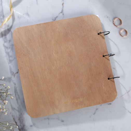 Книга пожеланий в деревянной обложке Цветы Книга пожеланий в деревянной обложке Цветы