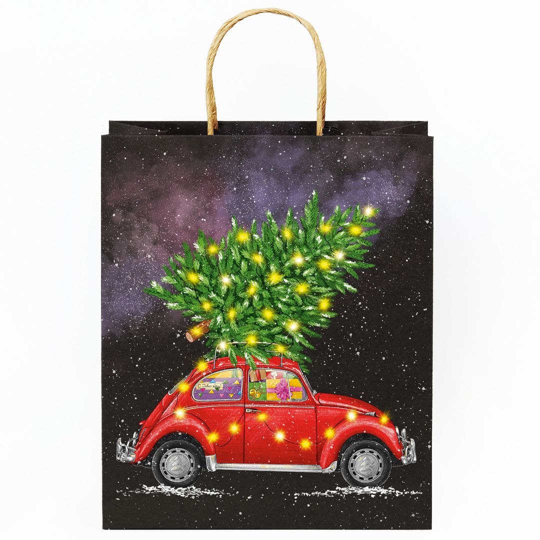 Подарочный пакет Новогодняя машина (22 х 26 х 10 см) Подарочный пакет Новогодняя машина (22 х 26 х 10 см)