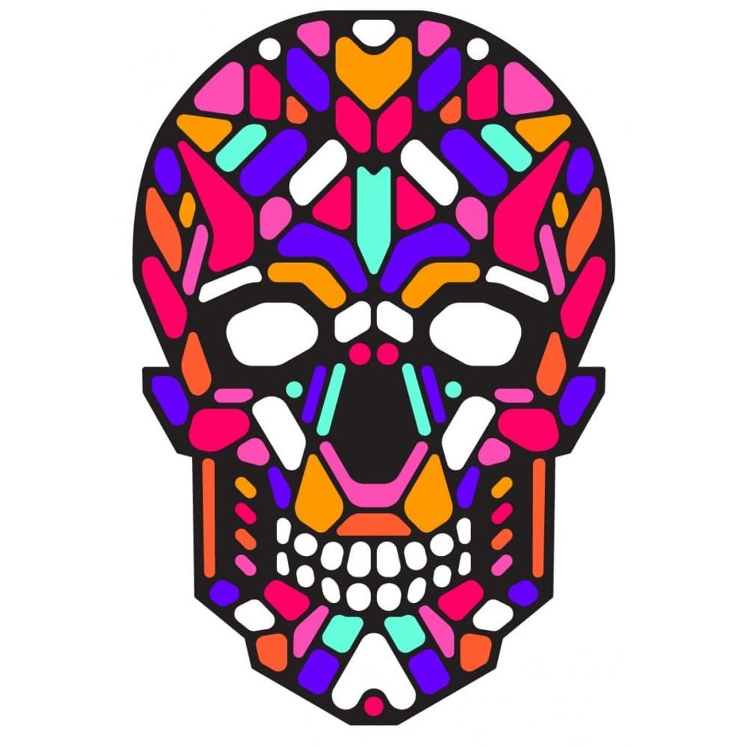 Световая маска с датчиком звука Sugar Skull