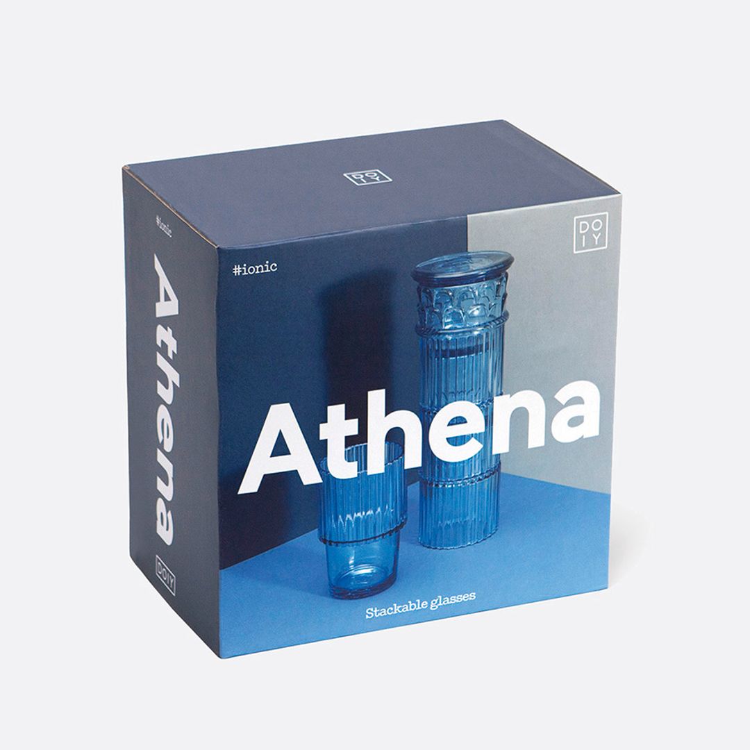 Набор из 4-х стаканов Athena (Голубой) Набор из 4-х стаканов Athena (Голубой)