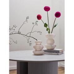 Ваза Riverstone, 20 см, жемчужно-серая Ваза Riverstone, 20 см, жемчужно-серая