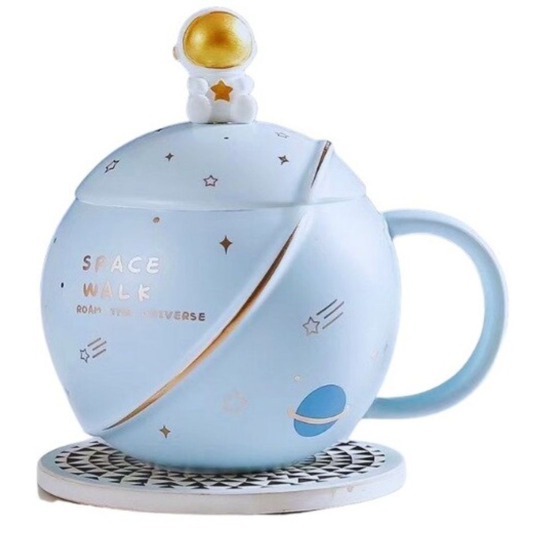 Кружка с ложкой Космическая прогулка Кружка с ложкой Космическая прогулка