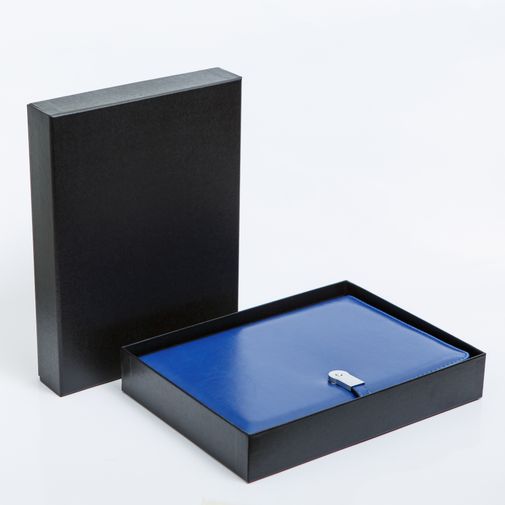 Ежедневник со встроенной зарядкой и флешкой Optimus (Синий)