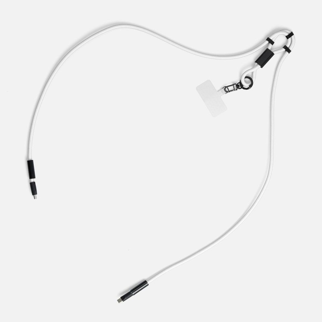 Кабель-ланьярд energyFlex Power Delivery 60 Вт (белый)