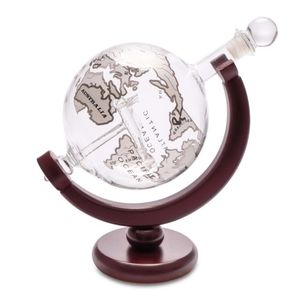 Декантер для виски на деревянной подставке Globe (0.8 л)