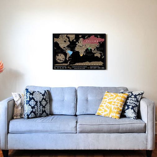 Скретч-карта мира Black (Dark) Edition (увеличенная версия)