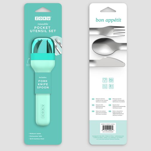 Набор из 3-х столовых приборов в футляре Zoku