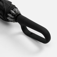 Зонт обратного сложения с ручкой-карабином Foldberry (черный)