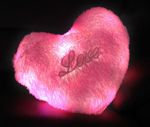 Светящаяся подушка Сердечко Розовое