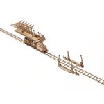 Механический 3D Пазл Ugears Переезд Перрон и локомотив приобретаются отдельно