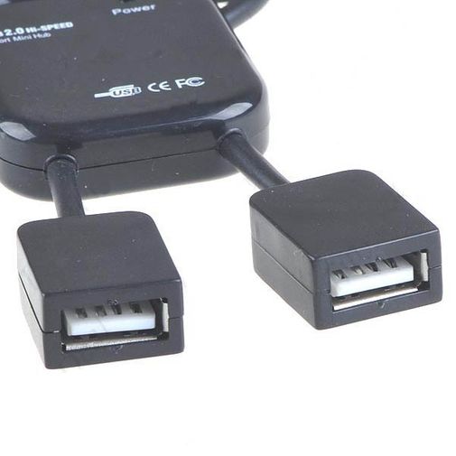 USB Хаб Человечек Черный