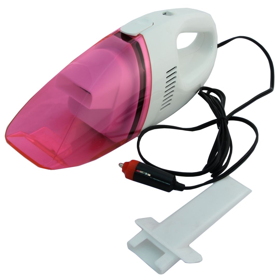 Автомобильный пылесос (Белый с розовым) С насадкой для узких мест Автомобильный пылесос (Белый с розовым) С насадкой для узких мест