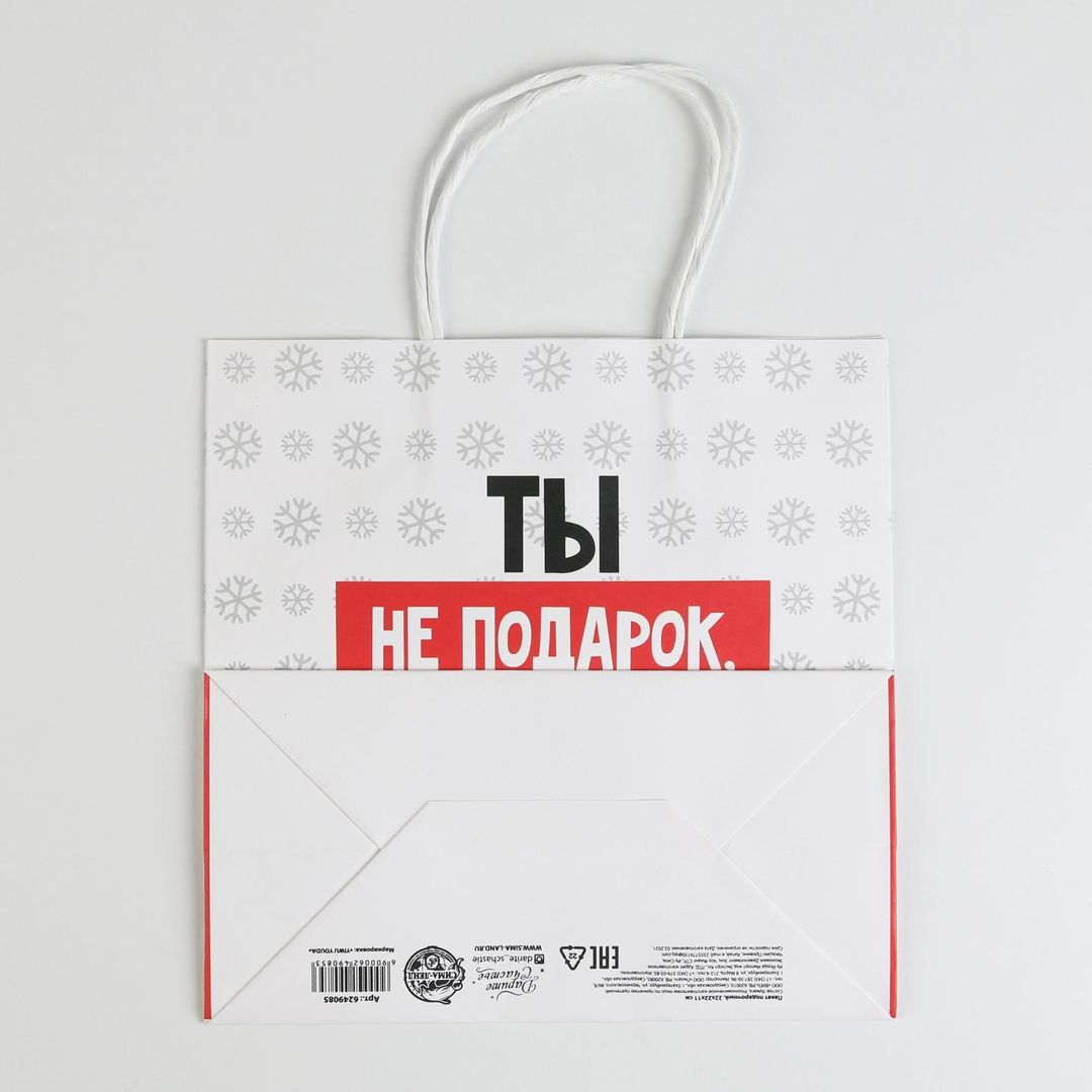 Подарочный пакет Ты не подарок (22 х 22 х 11 см) Подарочный пакет Ты не подарок (22 х 22 х 11 см)