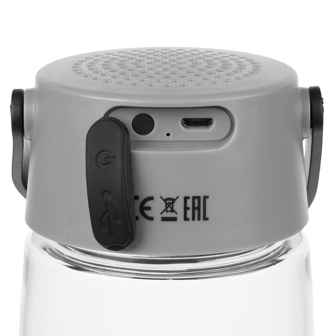 Бутылка для воды Torsta Light с колонкой и светильником (серый)