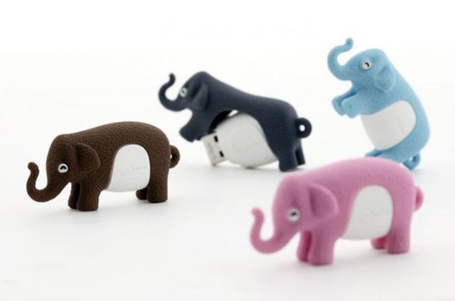 Флешка Слон Голубой 8 Гб Флешка Слон Голубой 8 Гб