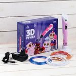 3D ручка пластик в комплекте (Розовая)