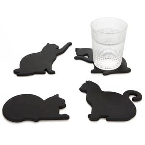 Магнитная подставка под чашку Кошка Cat (4 шт)