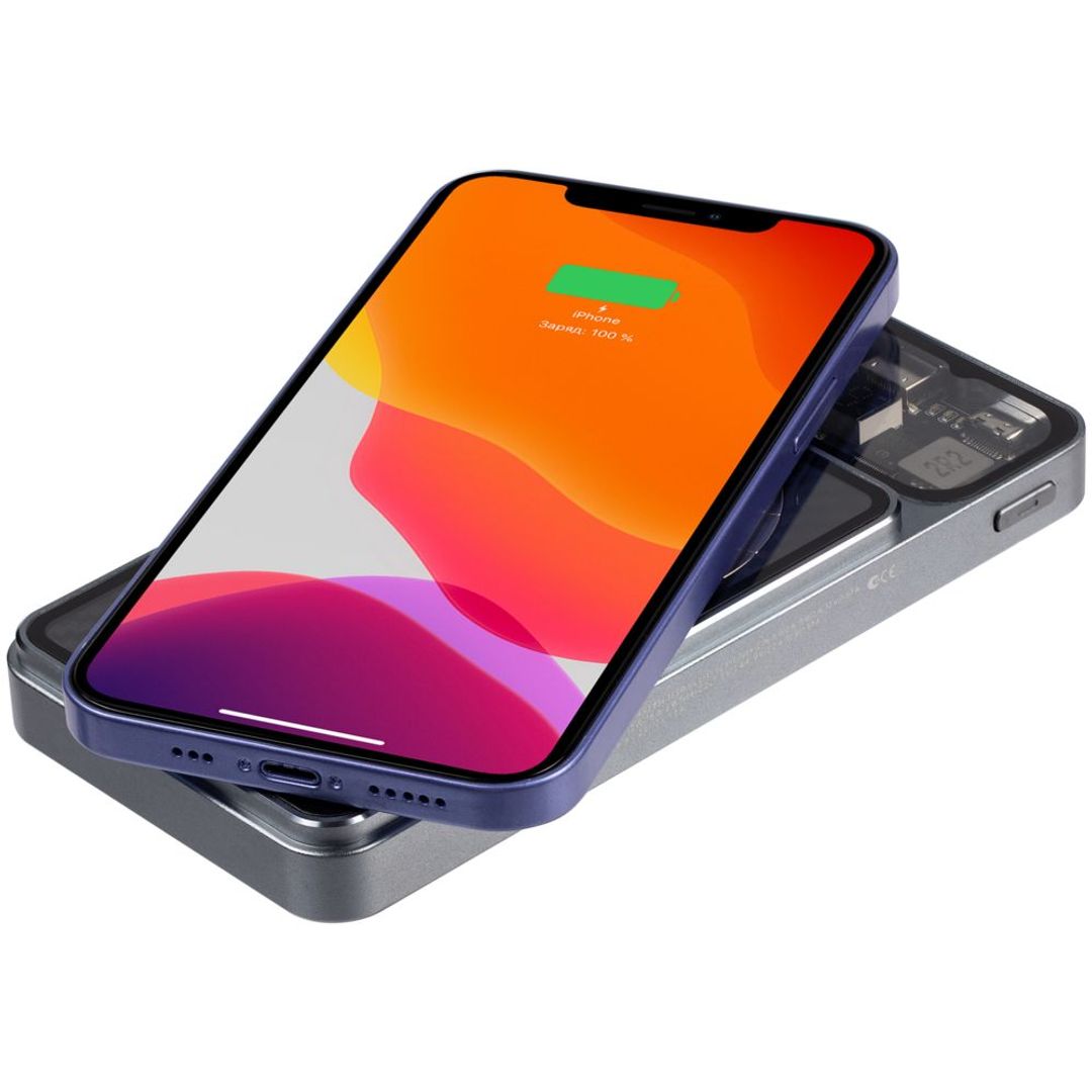 Магнитный беспроводной аккумулятор Cooper Prime 10000 мАч (Серый графит)